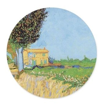 WuW Van Gogh Yuvarlak 20 cm S Mousepad Çok Renkli