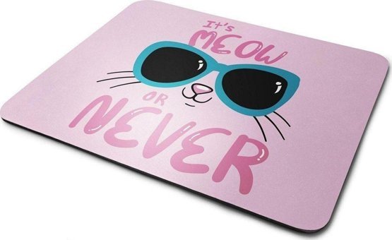 WuW Meow or Never 22x18 cm S Mousepad Çok Renkli