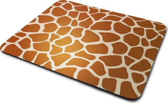 WuW Zürafa Tasarım 22x18 cm S Mousepad Kahverengi-Krem