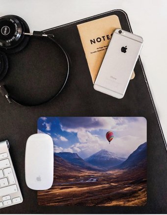 WuW Özgürlük Balonu 22x18 cm S Mousepad Çok Renkli