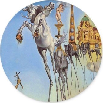 WuW Salvador Dali Antonyus Yuvarlak 20 cm S Mousepad Çok Renkli