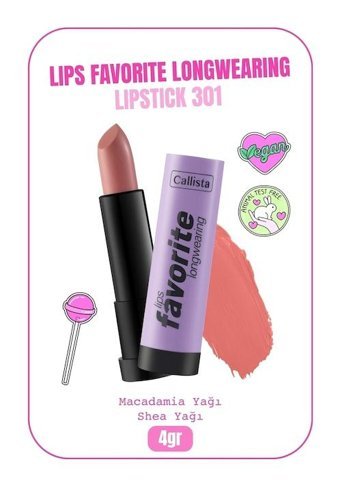 Callista Favorite Longwearing Serving Looks 301 Kalıcı Saten Krem Lipstick Ruj