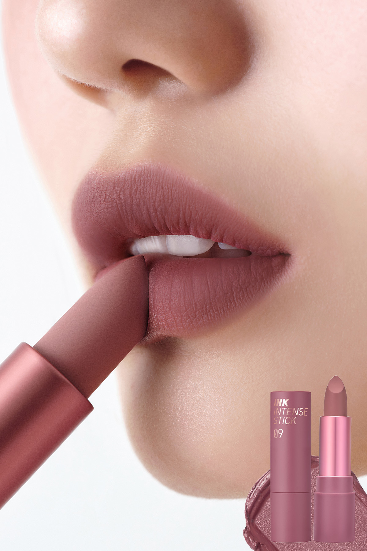Peripera Ink Velvet Intense Move Mauve 009 Kalıcı Mat Krem Stick Ruj