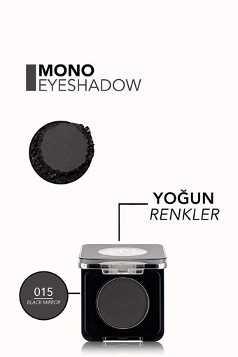 Flormar Mono Ces. No:015 Black Mirror Toz Mat Tekli Far Siyah