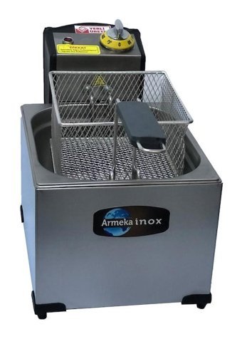 Armeka 3 lt Kapasteli Gri Fritöz