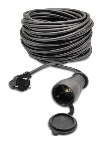 Topart 01571 3500 W Kalın Topraklı 1'li 30 m Uzatma Kablosu Siyah