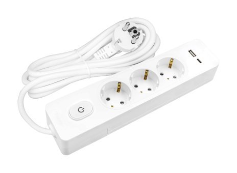 Seldur Anahtarlı 3'lü 3 m USB Grup Priz Beyaz