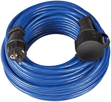 Brennenstuhl Bremax 250 W Kalın Topraklı 1'li 10 m Uzatma Kablosu Mavi