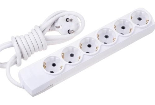 Mirsa 7760005 Topraklı 6'lı 5 m Grup Priz Beyaz