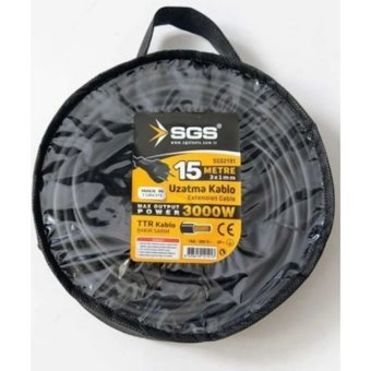 Sgs Sgs2191 3500 W Kalın 1'li 15 m Uzatma Kablosu Siyah