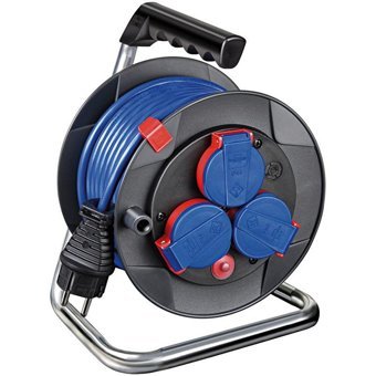 Brennenstuhl Garant Ip44 3500 W Kalın Topraklı 3'lü 15 m Makaralı Uzatma Kablosu Mavi