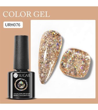 UrSugar URH076 Altın Sarısı Kalıcı Simli Sedefli Oje