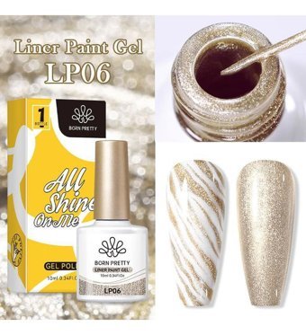 Born Pretty LP06 Bej Kalıcı Simli Parlak Oje