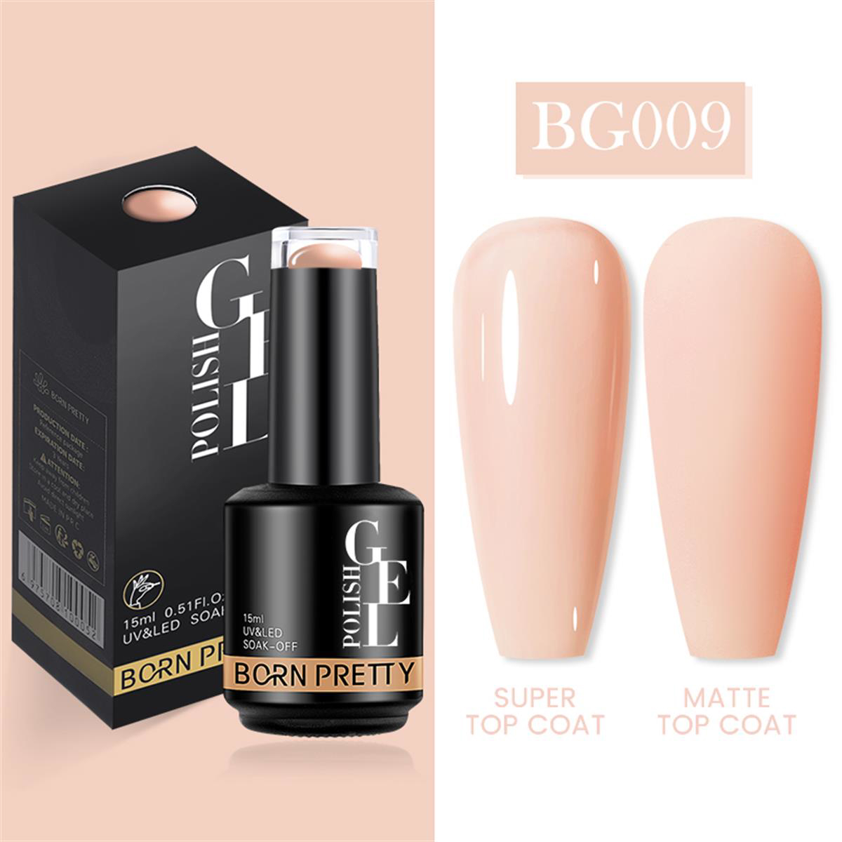 Born Pretty BG009 Bej Kalıcı Mat Oje