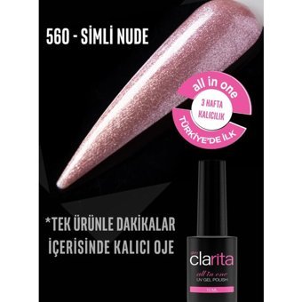 Clarita 560 Nude Kalıcı Simli Parlak Oje