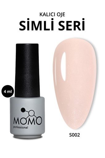 Momo Professional S002 Pembe Kalıcı Simli Parlak Oje