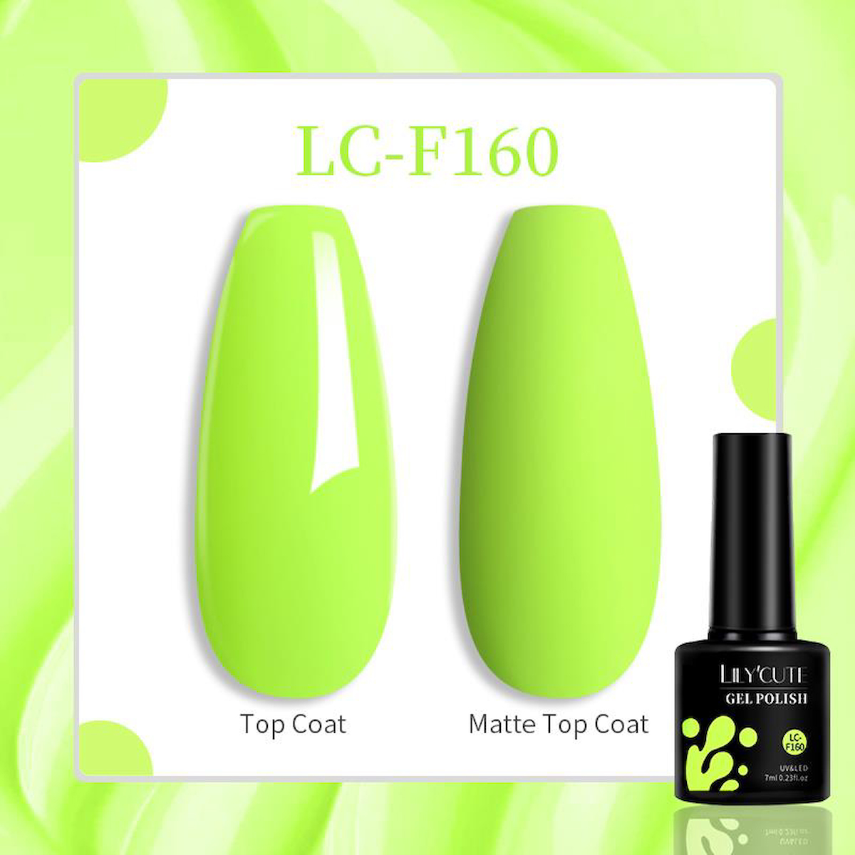 Lily Cute LC-F160 Yeşil Kalıcı Mat Oje