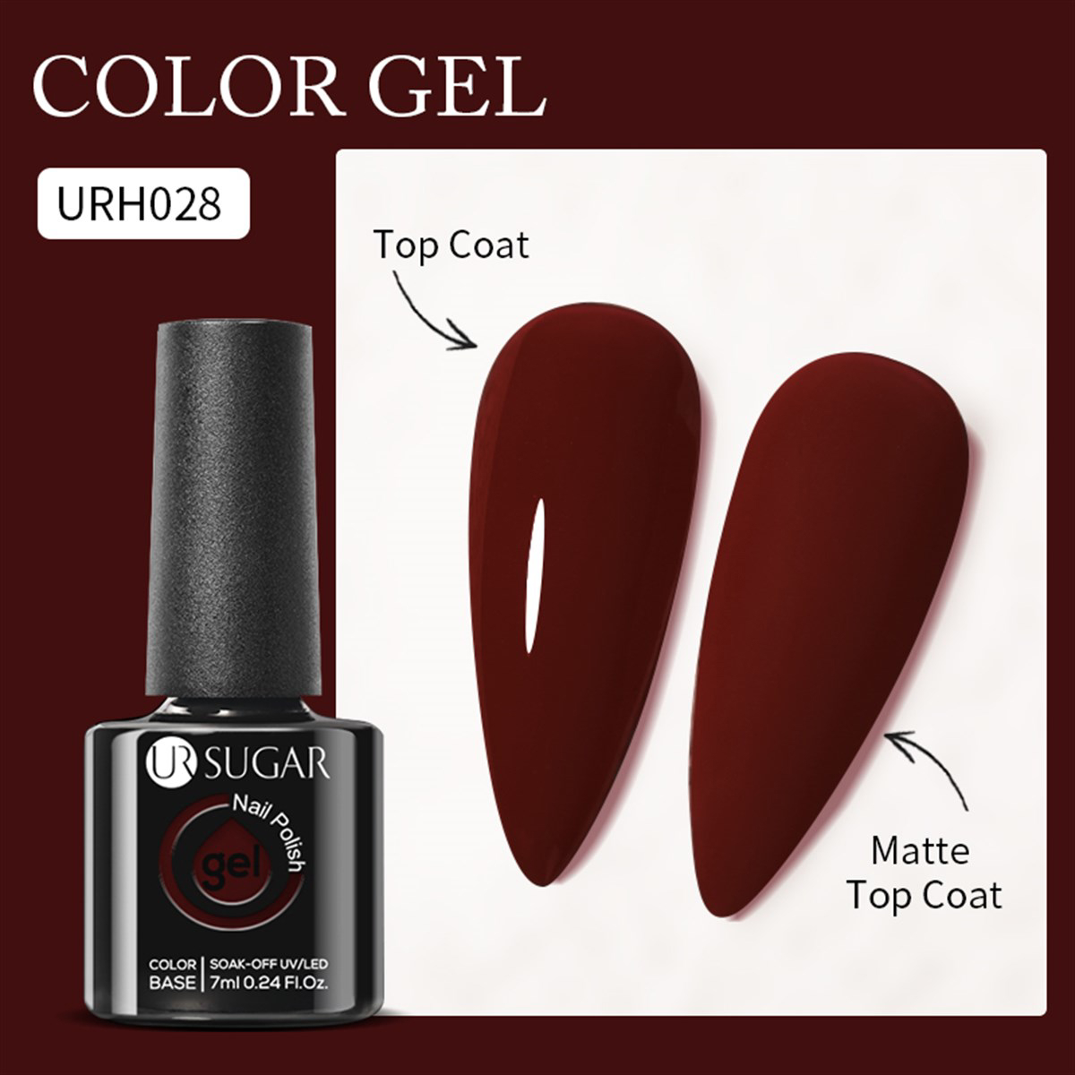 UrSugar URH028 Bordo Kalıcı Mat Oje