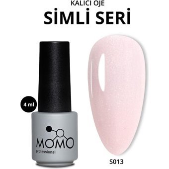 Momo Professional S013 Pembe Kalıcı Simli Parlak Oje