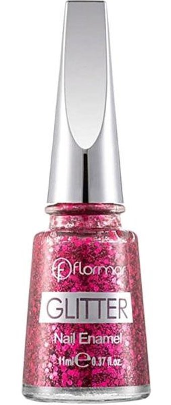 Flormar Glitter Ruby Light 3 Pembe Simli Glitter Oje