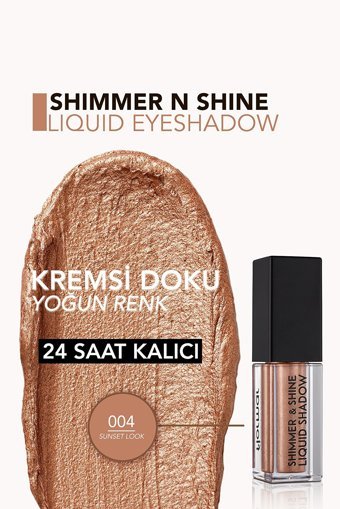 Flormar Liquid Shadow No:004 Sunset Toz Işıltılı Tekli Far Siyah