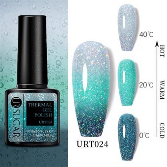 UrSugar URT024 Gri-Mavi Kalıcı Simli Parlak Oje