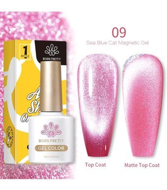 Born Pretty 9 Pembe Kalıcı Simli Parlak Oje