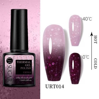 UrSugar URT014 Bordo-Pembe Kalıcı Simli Parlak Oje