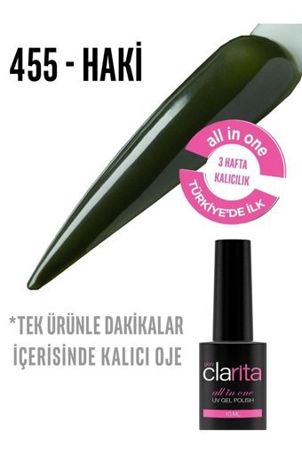 Clarita 455 Haki Kalıcı Parlak Oje