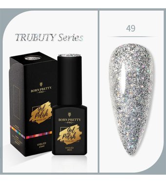 Born Pretty 49 Gri Kalıcı Simli Parlak Oje