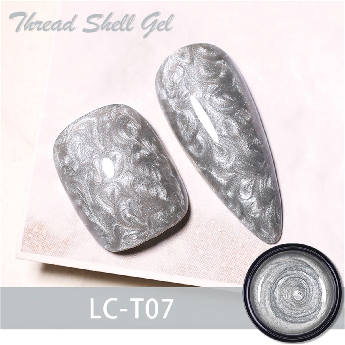 Lily Cute LC-T07 Gri Kalıcı Simli Sedefli Oje