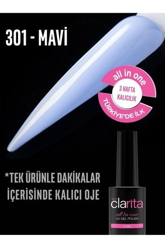 Clarita 301 Mavi Kalıcı Parlak Oje
