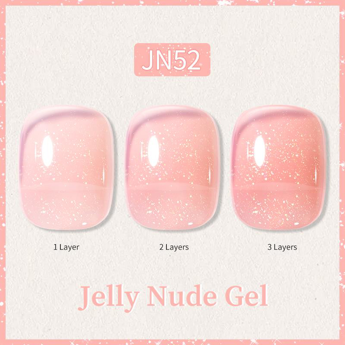 Born Pretty JN52 Pembe Kalıcı Simli Parlak Oje