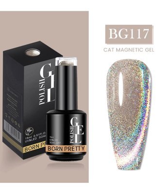 Born Pretty BG117 Gri Kalıcı Simli Parlak Oje
