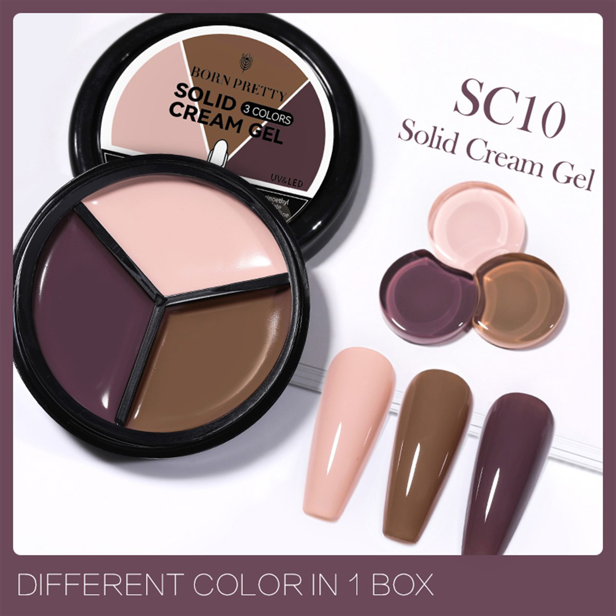 Born Pretty SC10 Çok Renkli Kalıcı Jelly Oje