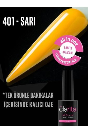 Clarita 401 Sarı Kalıcı Parlak Oje
