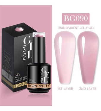 Born Pretty BG090 Pembe Kalıcı Jelly Oje