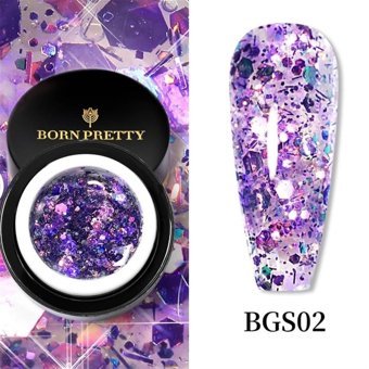 Born Pretty BGS02 Mor Kalıcı Simli Parlak Oje