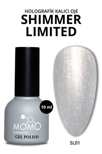 Momo Professional 1 Gümüş Kalıcı Simli Simli Oje