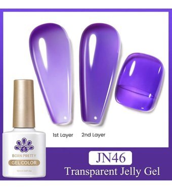 Born Pretty JN46 Mor Kalıcı Jelly Oje