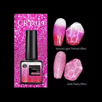 UrSugar URT039 Pembe Kalıcı Simli Parlak Oje