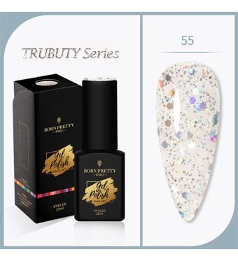 Born Pretty 55 Beyaz Kalıcı Simli Parlak Oje