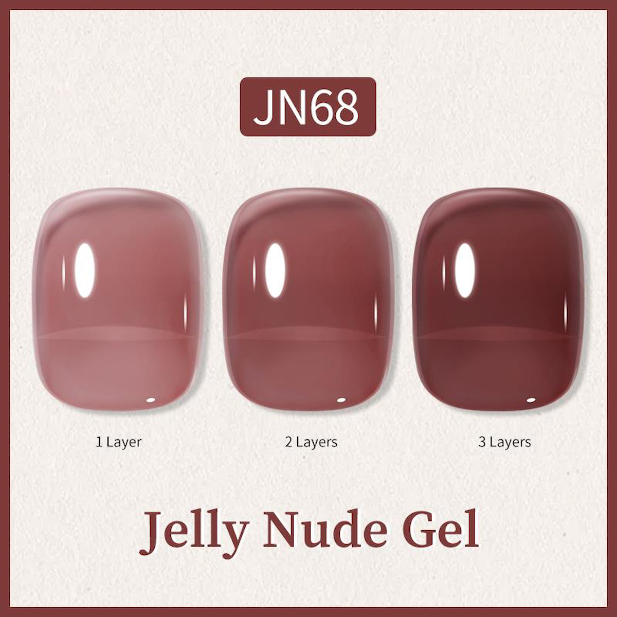 Born Pretty JN68 Bordo Kalıcı Jelly Oje