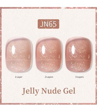 Born Pretty JN65 Nude Kalıcı Simli Jelly Oje
