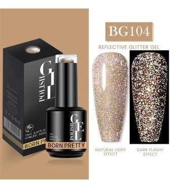 Born Pretty BG104 Bej Kalıcı Simli Parlak Oje