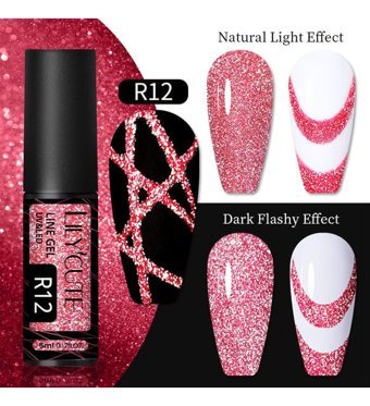 Lily Cute R012 Pembe Kalıcı Simli Parlak Oje