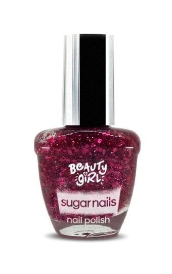 Beauty Girl 5 Bordo Simli Parlak Oje