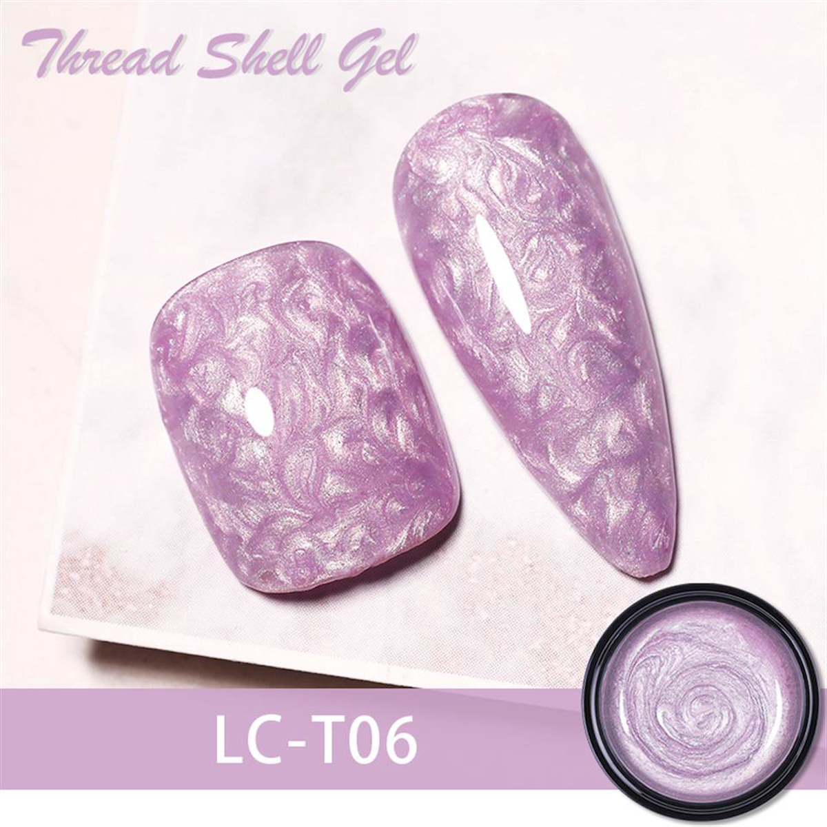 Lily Cute LC-T06 Açık Mor Kalıcı Simli Sedefli Oje
