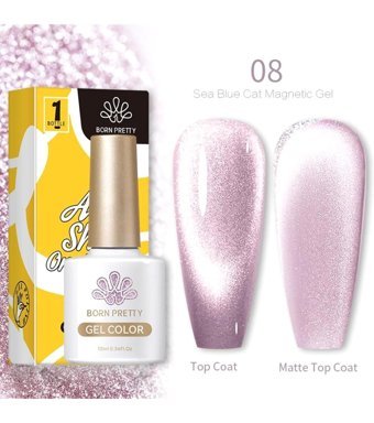 Born Pretty 8 Pembe Kalıcı Simli Parlak Oje