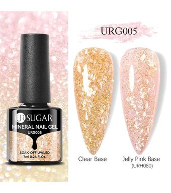 UrSugar URG005 Altın Kalıcı Simli Parlak Oje